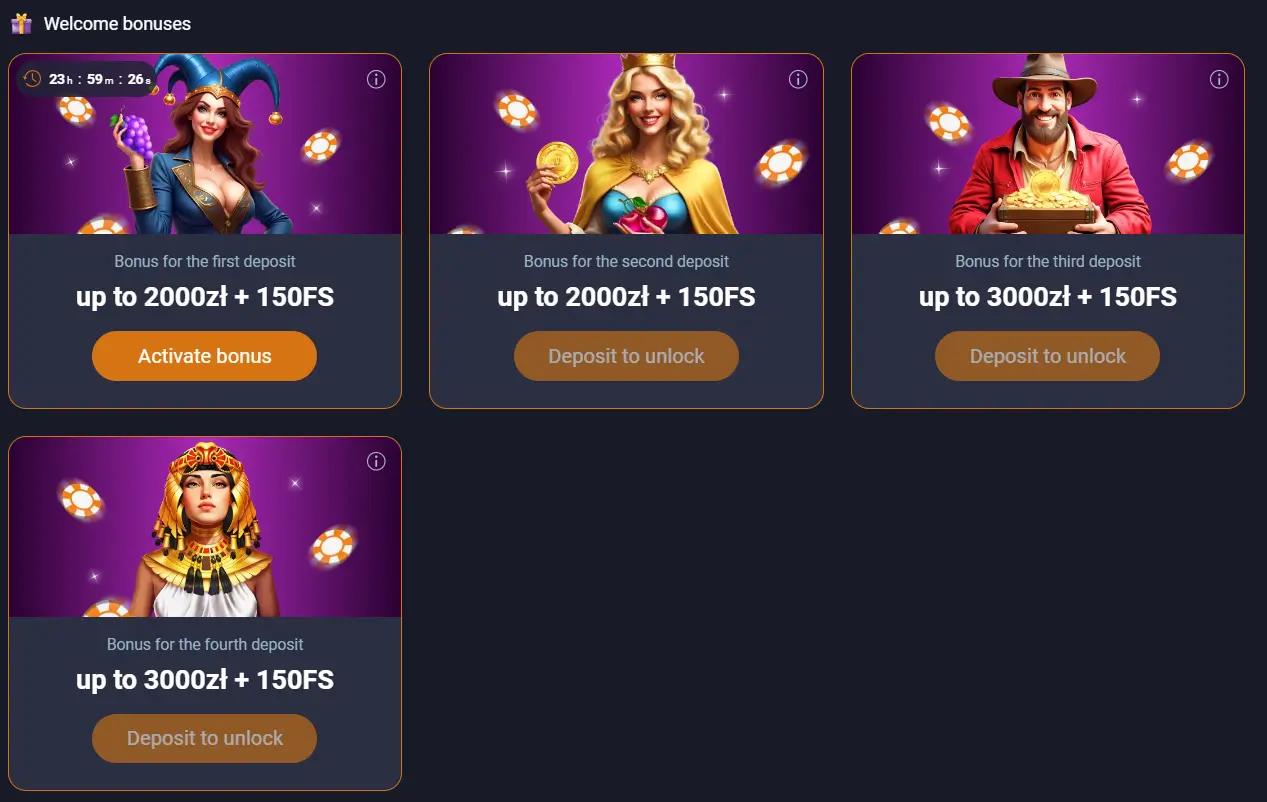 Vox Casino tervitusboonused sissemaksepreemiate ja tasuta keerutustega uutele mängijatele